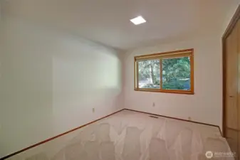 One of the two bedrooms.  The entire home has brand new carpet and interior paint!