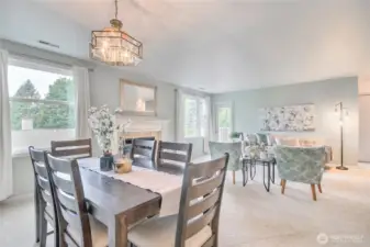 Dining and living room