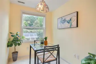 Eat in nook for casual dining
