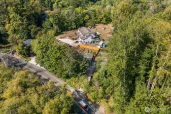 Surrounding trees provide a lot of shade for the house to keep in cool in the Summer