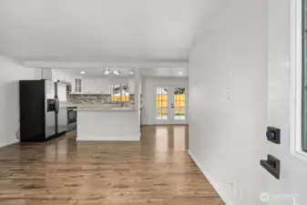 Open concept kitchen