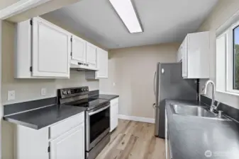 Kitchen with new SS appliances