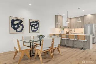 Dining room off the Eat-In Chief kitchen with Bosch appliances