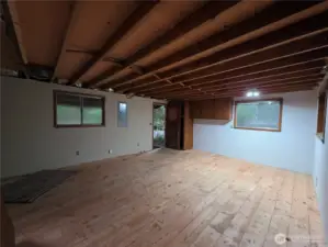 open area in cabin downstairs
