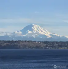 Mount Rainier seems close enough to touch when you are sitting on your deck.