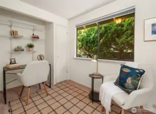 The third main level bedroom has a private 1/2 bath. Or use it as a your work from home office!