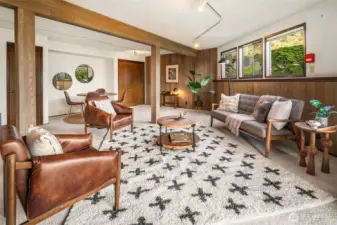 An immense great room is on the ground level - rec room, office, guest room, or workout space? What would you do with this space?