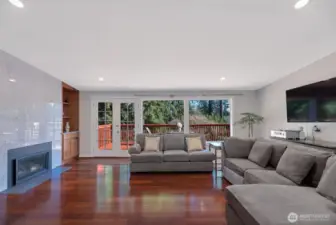 Living room and deck