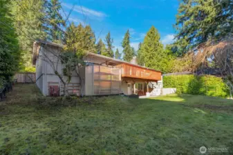 Back yard and green house