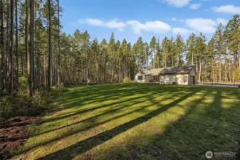 From the far corner of back yard.