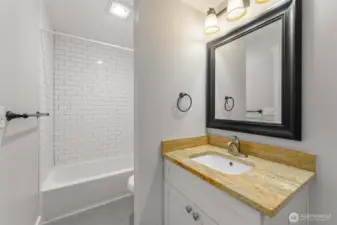 Lower-level primary bathroom