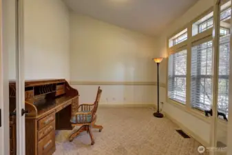 Inside the spacious study.