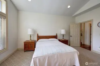 Room accommodates a king size bed.