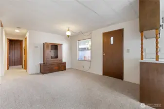 This dining space is waiting for a dinner party!