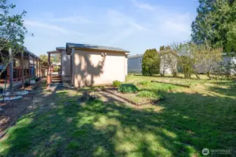 This storage shed is right out the back door of the utility room.