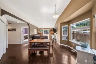 Entry to dining room and living room.