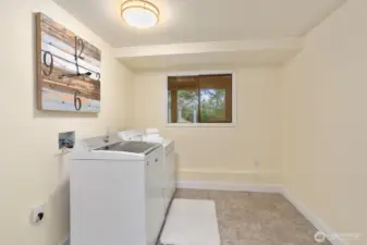 Large laundry room on lower level.