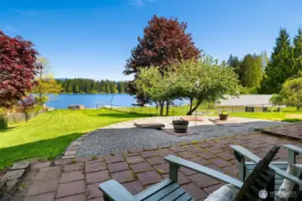 Covered Patio Overlooking the Lake