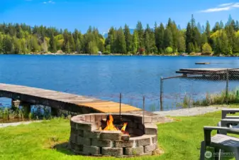 Waterfront fire-pit