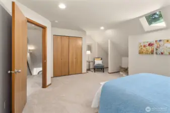 Spacious upstairs bedroom.