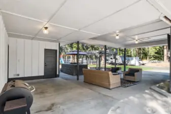 900 Sq Ft Carport with RV Power includes covered patio space