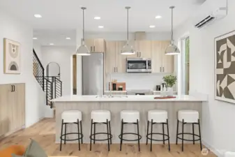 Chief inspired eat-in kitchen