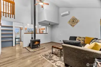 Step inside to a very large living room.