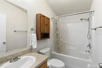 main bathroom off living room