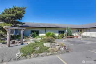 Club house that has the party room, kitchen, pool & gym.