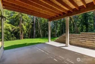 Lower covered patio