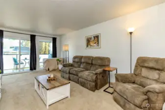 Living Room with view of patio