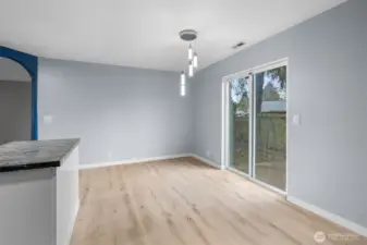 Eating space of the kitchen