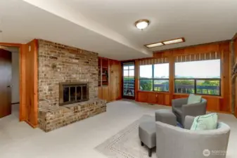 Wood Burning Fire Place Downstairs