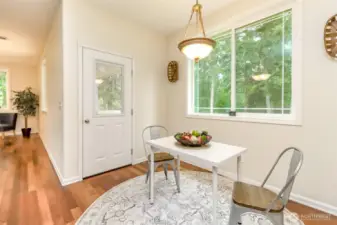 Dining space off kitchen.