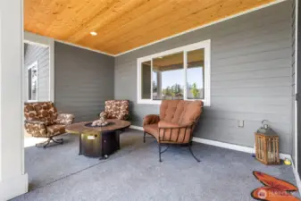 Back patio off living room and sunroom