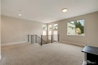 Loft offers versatile space for guests, hobbies or work.