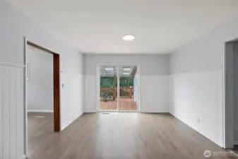 12x12 Dinning Room with slider that leads you to the large back deck.