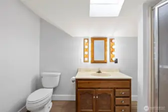 Upstairs 3/4 bathroom.