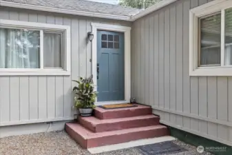 Fresh paint on the front entrance to your new Ellensburg home.