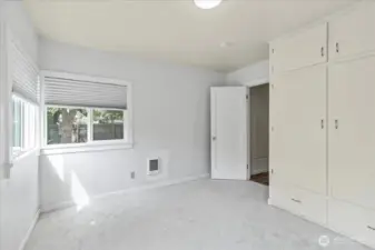 Bedroom 2- charming built- in storage