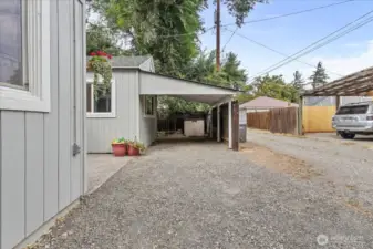 Added carport for covered parking/ Alley access
