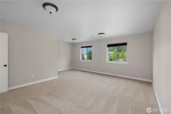 Huge bonus room above the garage adds valuable living space, ideal for a bedroom, rec or multipurpose area.