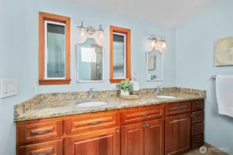 A beautifully designed bathroom and ample space for two