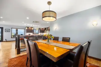 Formal dining area with a view !