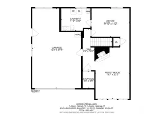 Lower level floor plan.