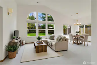 Virtually staged living room