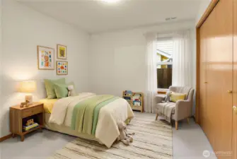 Third bedroom virtually staged