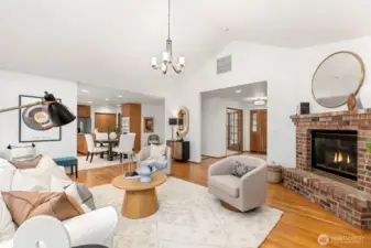 A view to the kitchen.