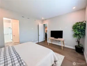 spacious primary bedroom