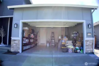 plenty of storage space in garage